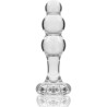 NEBULA SERIES BY IBIZA - MODEL 1 ANAL PLUG BOROSILICATE GLASS CLEAR 10.5 CM -O- 3 CM