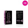 NEBULA SERIES BY IBIZA - MODEL 1 ANAL PLUG BOROSILICATE GLASS PINK 10.5 CM -O- 3 CM