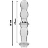 NEBULA SERIES BY IBIZA - MODEL 10 DILDO BOROSILICATE GLASS CLEAR 16.5 CM -O- 3.5 CM