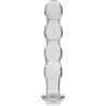 NEBULA SERIES BY IBIZA - MODEL 10 DILDO BOROSILICATE GLASS CLEAR 16.5 CM -O- 3.5 CM