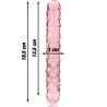 NEBULA SERIES BY IBIZA - MODEL 15 DILDO BOROSILICATE GLASS PINK 18.5 CM -O- 3 CM