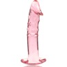 NEBULA SERIES BY IBIZA - MODEL 19 DILDO BOROSILICATE GLASS PINK 18.5 CM -O- 4 CM