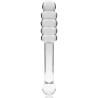 NEBULA SERIES BY IBIZA - MODEL 20 DILDO BOROSILICATE GLASS CLEAR 20.5 CM -O- 3 CM