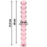 NEBULA SERIES BY IBIZA - MODEL 22 DILDO BOROSILICATE GLASS PINK 21.5 CM -O- 2.5 CM
