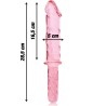 NEBULA SERIES BY IBIZA - MODEL 24 DILDO BOROSILICATE GLASS PINK 28.5 CM -O- 5 CM