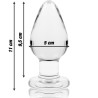 NEBULA SERIES BY IBIZA - MODEL 3 ANAL PLUG BOROSILICATE GLASS TRANSPARENT 11 CM -O- 5 CM