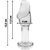 NEBULA SERIES BY IBIZA - MODEL 6 ANAL PLUG BOROSILICATE GLASS CLEAR 12.5 CM -O- 4 CM