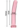 NEBULA SERIES BY IBIZA - MODEL 8 DILDO BOROSILICATE GLASS PINK 14.5 CM -O- 2 CM