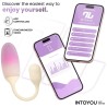 NexEgg Huevo Vibrador Silicona Doble capa App Beige/Rosa