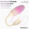 NexEgg Huevo Vibrador Silicona Doble capa App Beige/Rosa