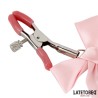 Pinzas para Pezones Lazo y Cascabel Rosa