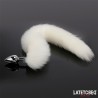 Plug Anal con Cola Blanco 40 cm