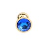 Plug Anal Dorado con Gema Azul