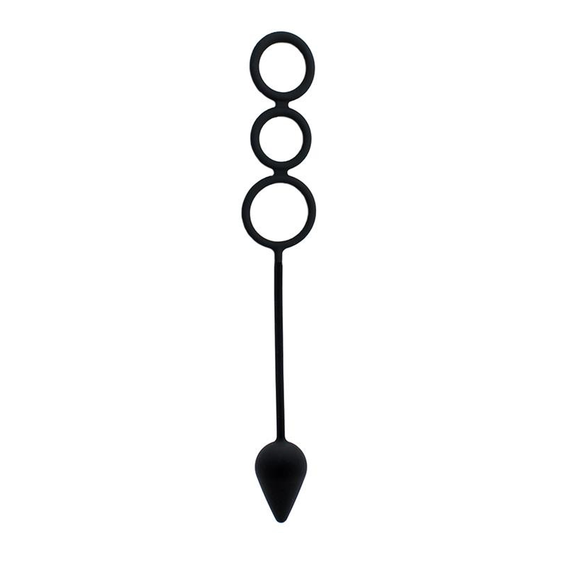 Plug con Anillos Pene Silicona