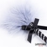 Plumero con Lazo Gris y Negro 25cm