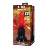 POWER MONSTERS - FIRE DRAGON FANTASY DILDO WITH SUCTION CUP 24.5 CM Ã 5.8 CM RED & BLACK
