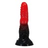 POWER MONSTERS - FIRE DRAGON FANTASY DILDO WITH SUCTION CUP 24.5 CM Ã 5.8 CM RED & BLACK