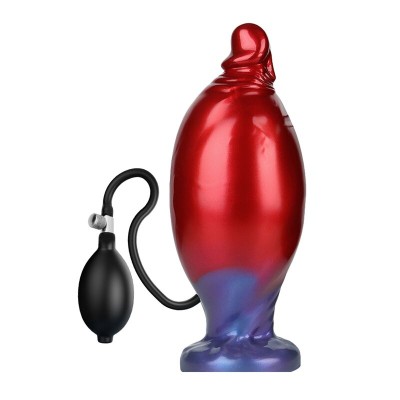 POWER MONSTERS - SHADOW BEHEMOTH BICOLOR INFLATABLE FANTASY SILICONE DILDO 22 CM Ã 5 CM