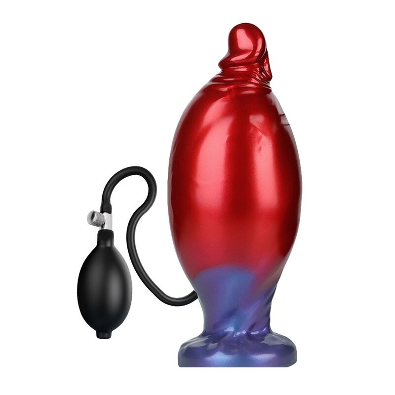 POWER MONSTERS - SHADOW BEHEMOTH BICOLOR INFLATABLE FANTASY SILICONE DILDO 22 CM Ã 5 CM