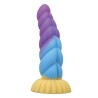 POWER MONSTERS - UNICORN TRICOLOR FANTASY SILICONE DILDO 22 CM Ã 5 CM