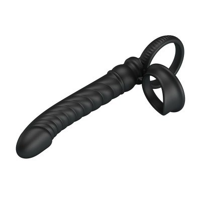 PRETTY LOVE - MERRITT ANAL VIBRATOR WITH RING AND VIBRATION BLACK