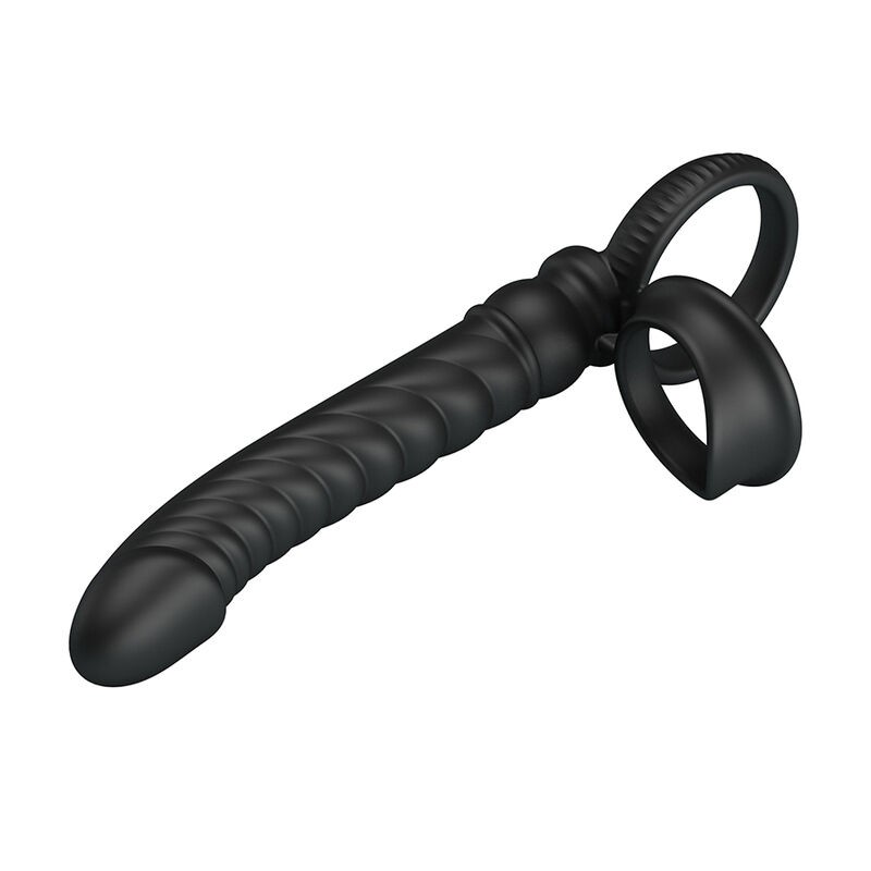 PRETTY LOVE - MERRITT ANAL VIBRATOR WITH RING AND VIBRATION BLACK