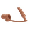 PRETTY LOVE - PENIS SLEEVE WITH ANAL PLUG NATURAL