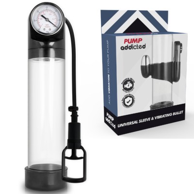 PUMP ADDICTED - RX9 TRANSPARENT ERECTION PUMP WITH VIBRATOR