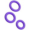 ROMP - REMIX TRIO SET OF 3 PURPLE SILICONE PENIS RINGS