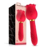 Rosa con Succion y Vibrador 2 en 1