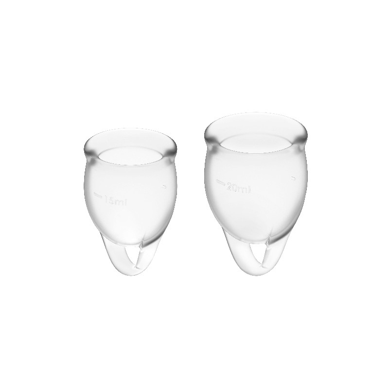 SATISFYER - FEEL CONFIDENT MENSTRUAL CUP CLEAR 15 + 20 ML