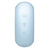 SATISFYER - PRO TO GO 3 DOUBLE AIR PULSE STIMULATOR & VIBRATOR BLUE