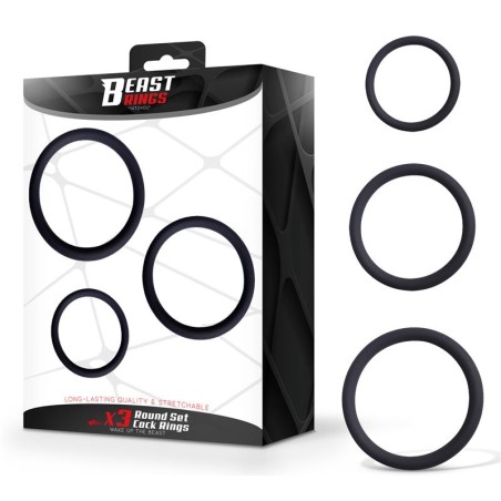 Set de 3 Anillos para el Pene Silicona S, M y L