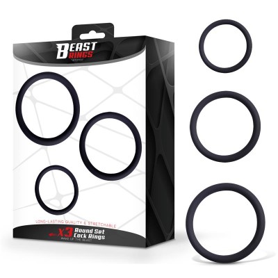 Set de 3 Anillos para el Pene Silicona S, M y L