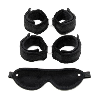Set de Esposas Manos y Pies Negro