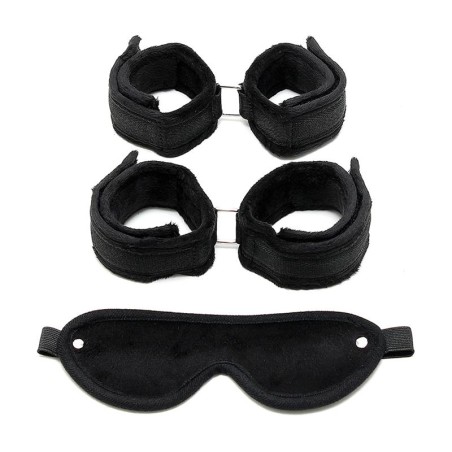 Set de Esposas Manos y Pies Negro