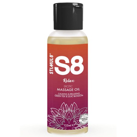 STIMUL8 - S8 RELAX GREEN TEA MASSAGE OIL 125 ML