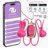 Tickly Pinzas para Pezones con Vibración, Control y Collar con APP