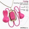 Tickly Pinzas para Pezones con Vibración, Control y Collar con APP