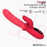 Tingly Vibrador con Finger y Movimiento Waving con APP