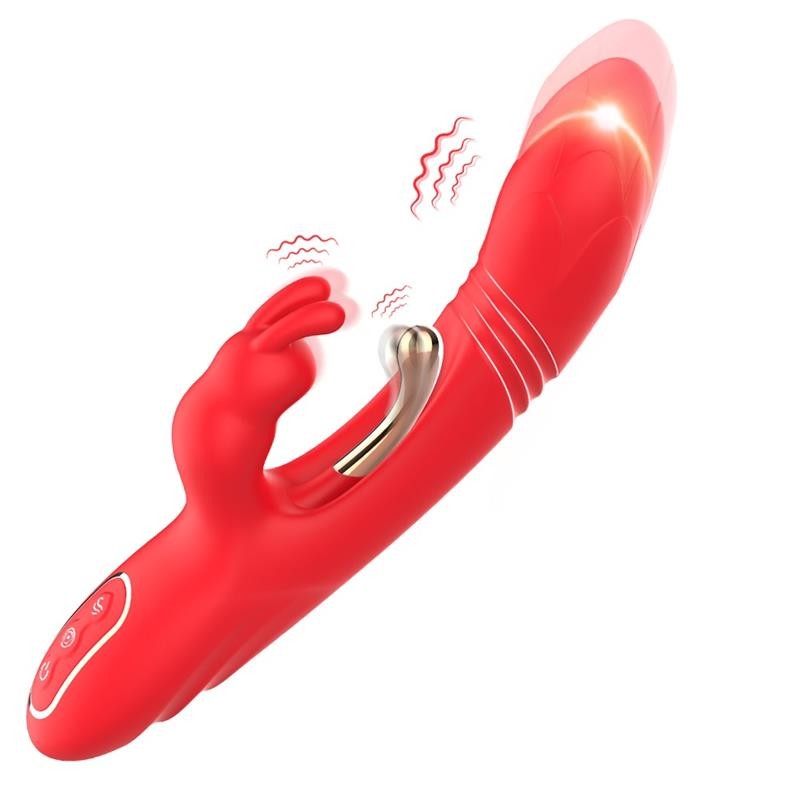 Vibrador Tickler con Thrusting Silicona Líquida