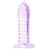 BAILE - REVESTIMIENTO DE PENE CON PUNTOS ESTIMULANTES MORADO 14 CM