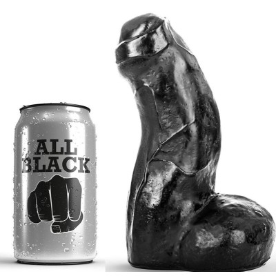 ALL BLACK - realista dong negro 17 cm