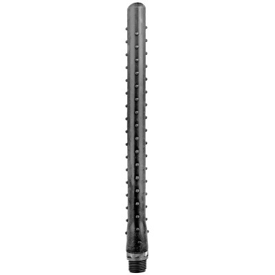 ALL BLACK - ridged shower anal silicona 27 cm