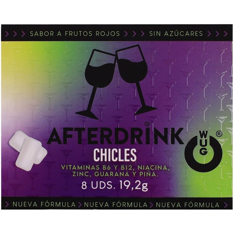 WUG After Drink â The functional chewing gum that helps you regain energy after a night out. BLISTER