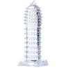 BAILE - REVESTIMIENTO DE PENE CON PUNTOS ESTIMULANTES TRANSPARENTE 14 CM
