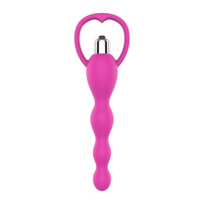 Cadena Anal con Vibración Rosa
