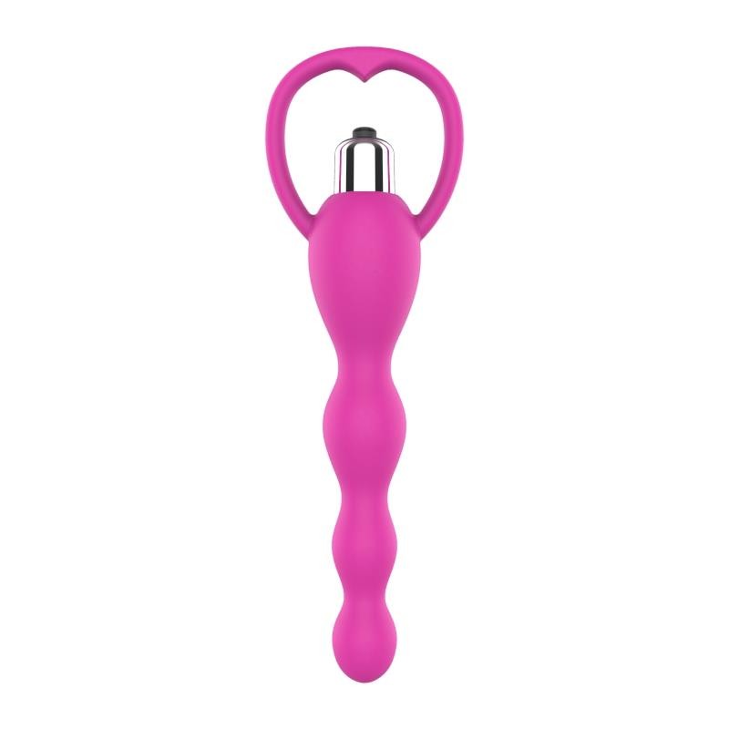 Cadena Anal con Vibración Rosa