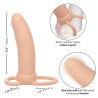 CALEXOTICS - MAXX THICK DUAL PENETRATOR 10 VIBRATIONS FLESH