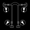 FETISH SUBMISSIVE - MASTER POSITION WITH 4 NOPRENE-LINED HANDCUFFS
